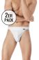 Mobile Preview: WHITE • 080691 • Tanga im 2er Pack • Every Day In Cotton Retro • Skiny men