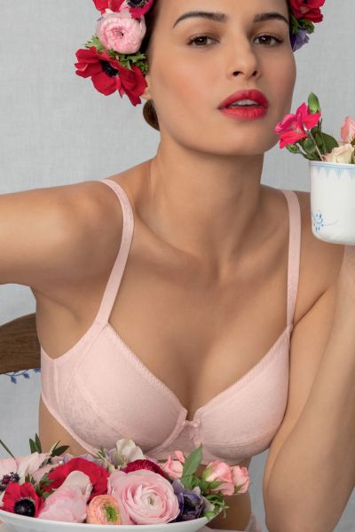 BH mit Bügel (85E, blush pink) - FLEUR Rosa Faia