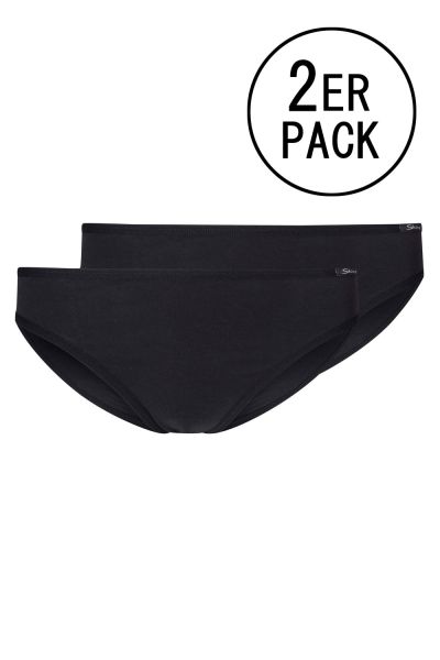 BLACK • 036381 • Rio Slip im 2er Pack • Every Day In Cotton Essentials • Skiny girls