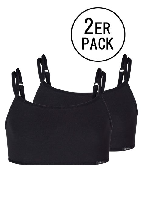 BLACK • 036401 • Top im 2er Pack • Every Day In Cotton Essentials • Skiny girls
